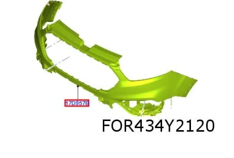 Ford Transit Custom (3/18-) voorbumper bovendeel (primer) (te spuiten) Origineel! 2337833