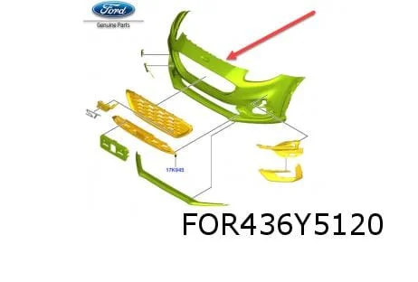 Ford Puma (1/20-) voorbumper (Advanced Auto Parking) (ST-Line) (te spuiten) Origineel! 2462139