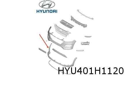 Hyundai Tucson (11/18-2/21) voorbumper onderlijst (te spuiten) Origineel! 86512D7510