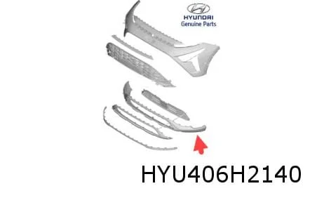 Hyundai Bayon 6/21- voorbumper onder zwart (te spuiten) Origineel! 86512Q0AA0