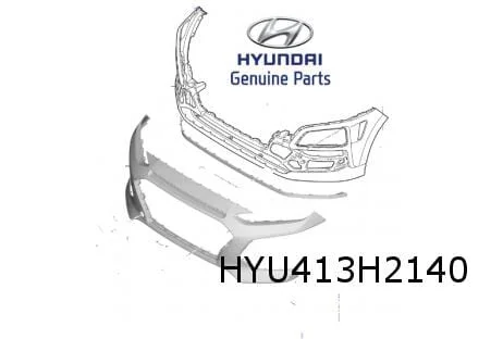 Hyundai Kona 11/17-2/21 afdekking voorbumper (te spuiten) Origineel! 86511J9000