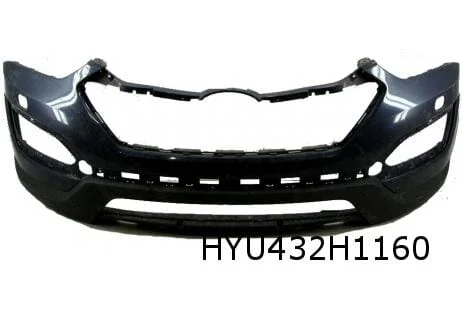 Hyundai Santa Fe (9/12-10/18) voorbumper boven (bij koplampsproeiers) (te spuiten) Origineel! 865112W010