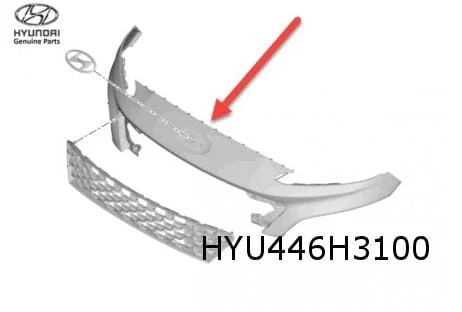 Hyundai Kona (2/21-) voorbumper bovendeel (Hybrid/ice) (te spuiten) Origineel! 86550J9CA0AS