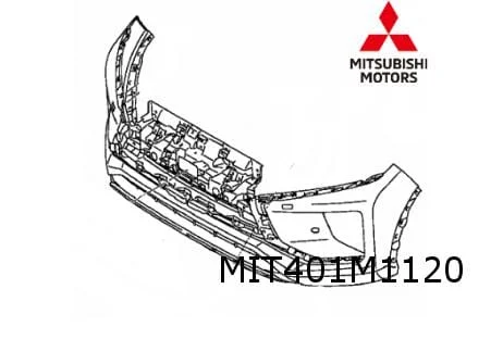 Mitsubishi Eclipse Cross (12/17-2/21) voorbumper (bij PDC) (te spuiten) Origineel!  6400J508
