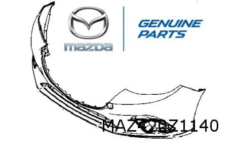 Mazda 3 (-1/17) voorbumper (bij PDC en koplampsproeiers) (te spuiten) Origineel! BHS350031B8N
