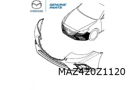Mazda 3 (-1/17) voorbumper (bij koplampsproeiers) (te spuiten) Origineel! BHR350031B8P