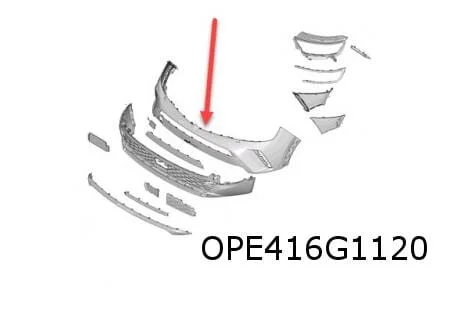 Opel Mokka B (11/20-) voorbumper (bij park control) (te spuiten) Origineel! 168044881T