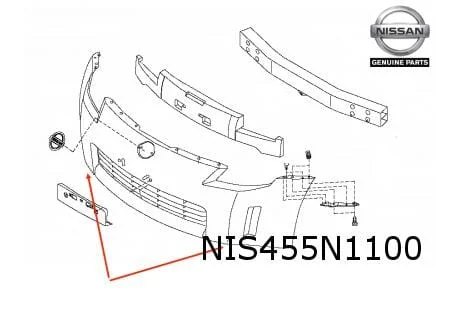 Nissan 350Z (9/05-) voorbumper (te spuiten) Origineel! F2M22CF60H