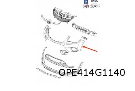 Opel Karl Rocks (3/17-9/19) voorbumper (te spuiten) Origineel! 42547652