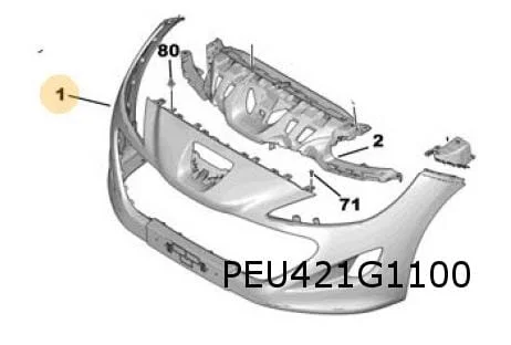 Peugeot RCZ (-1/13) voorbumper (te spuiten) Origineel! 7401VS