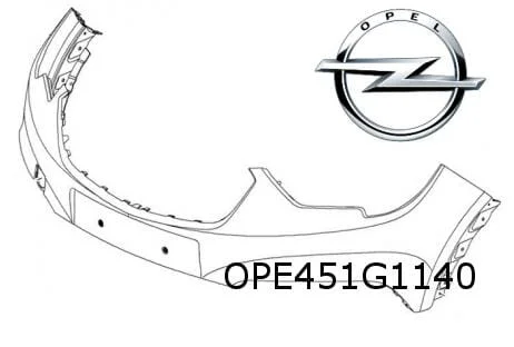 Opel Crossland X (6/17-1/21) voorbumper bovendeel (bij UFQ parkeerhulp v+a) (te spuiten) Origineel! 39121539