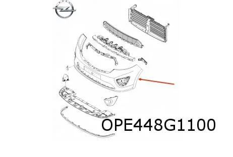 Opel Vivaro B (8/14-8/19) voorbumper (zwart gegranuleerd) (te spuiten) Origineel! 95517590