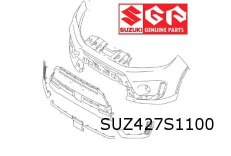Suzuki Vitara (10/18-) voorbumper (-ML) (deels te spuiten) Origineel! 7171186R00N49