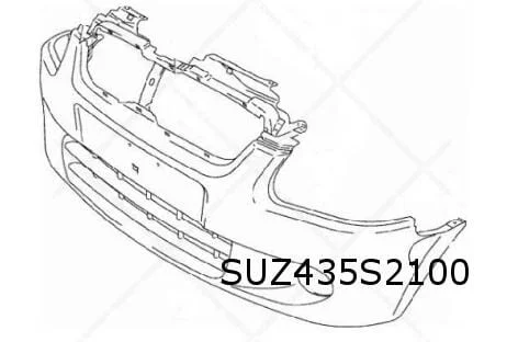 Suzuki Wagon R+ (5/00-5/08) voorbumper (te spuiten) Origineel! 7171184E21799