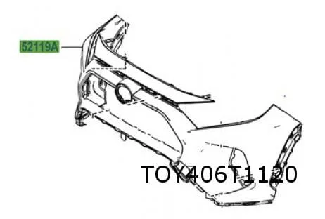 Toyota RAV4 (1/19-) voorbumper (bij PDC) (te spuiten) Origineel! 521194A920