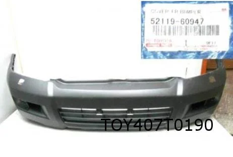 Toyota Land Cruiser 120 (12/02-1/10) voorbumper (bij koplampsproeiers / zwart) (te spuiten) Origineel! 5211960947