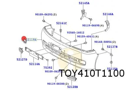 Toyota Hi-Ace (9/06-) voorbumper (bij koplampsproeiers) (te spuiten) Origineel! 5211926600