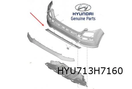 Hyundai Kona EV (9/18-5/21) achterbumper (onder) "skid plate" Origineel! 86670K4000
