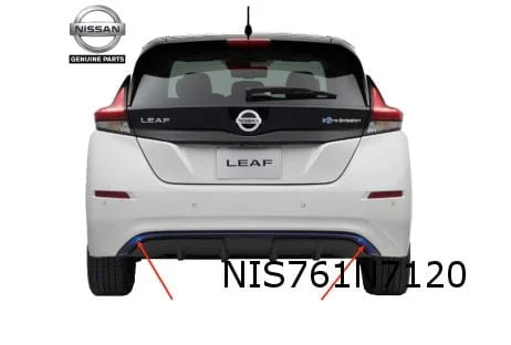 Nissan Leaf (1/18-) achterbumper Sierlijst (Blauw) Origineel! 850845SH0A