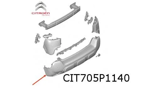 Citroën C3 Aircross (10/17-7/21) achterbumpers (Zwart) (PDC) 1632479680