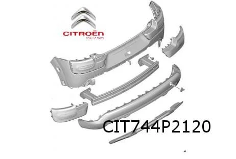 Citroën C4 Cactus (6/14-2/18) achterbumper Onder  (Zwart) (Bij PDC/Camera ) Origineel! 1611428680