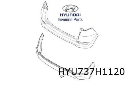Hyundai Tucson (9/15-11/18) (Tucson achterbumper Boven) (Bij PDC) Origineel!  86640D7000