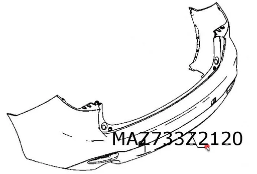 Mazda 6 wagon (9/12-) achterbumper (bij PDC) (te spuiten) Origineel! GHR250221A8P