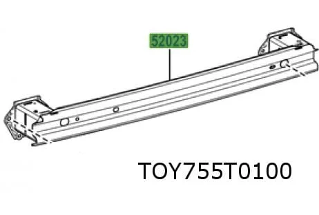 Toyota Yaris Cross (9/20-)/Mazda 2 Hybrid (2/22-)  achterbumperversterking (dwarsbalk) (te spuiten) Origineel! 520230W020