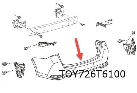 Toyota Auris (6/15-) achterbumper (Touring Sport) (te spuiten) Origineel! 521590Z927