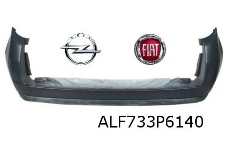 Fiat Doblo III (1/10-1/15) achterbumper (zwart) (bij achterdeuren) (te spuiten) Origineel! 735512760