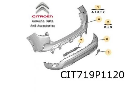 Citroën C5 Aircross (12/18-5/22) achterbumper (Te Spuiten) (Bij PDC) Origineel! 1638953580