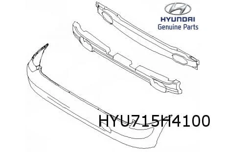Hyundai Matrix (-8/05-9/08) achterbumper (te spuiten) Origineel! 8661117010