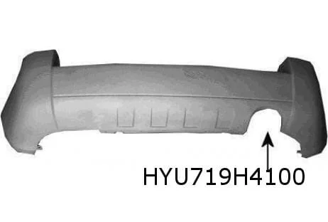 Hyundai Tucson (8/04-5/10) achterbumper (te spuiten) (1 uitlaat zonder PDC) Origineel! 866102E010