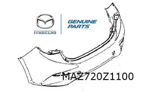 Mazda 3 Sedan (10/13-3/19) achterbumper (te spuiten) Origineel! BHR150221A8N