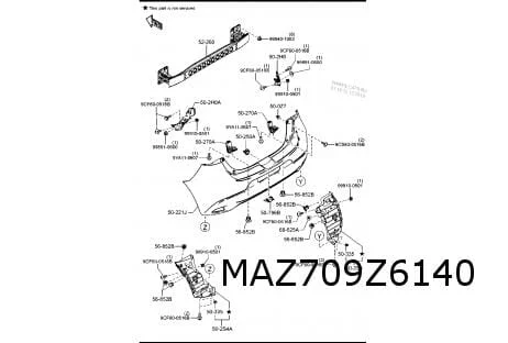 Mazda 2 (4/15-2/20) achterbumper (bij PDC) (te spuiten) Origineel! DG7R50221BB