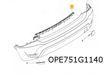 Opel Crossland X (6/17-1/21) achterbumper (Zwart) (Bij dode hoek alert) Origineel! 39157471
