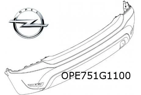 Opel Crossland X (6/17-1/21) achterbumper (Zwart) Origineel! 39157468