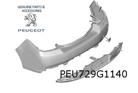 Peugeot Sedan 508 (11/14-9/18) achterbumper (Te spuiten) (Bij PDC) Origineel! 1611873180