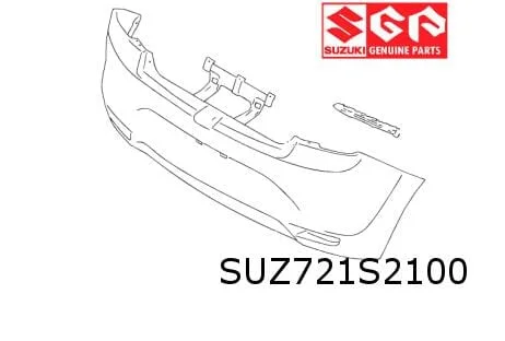 Suzuki Baleno (5/16-) achterbumper (te spuiten) (Bij PDC) Origineel! 71811M68P10799