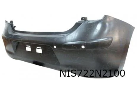 Nissan Micra K13 (11/10-6/13) achterbumper (bij PDC) (te spuiten) Origineel! 850221HB1H