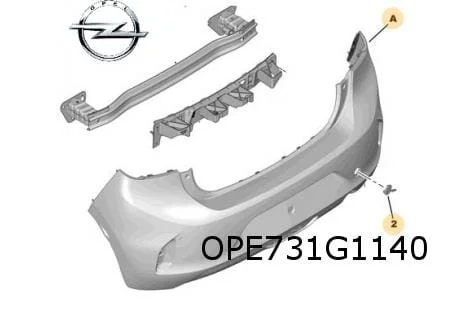 Opel Corsa F (9/19-) achterbumper (te spuiten) (bij PDC/Camera) Origineel! 166335711T