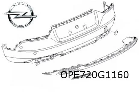 Opel Grandland X (11/17-8/21) achterbumper zwart (bij zilver onderspoiler VEV) (te spuiten) Origineel! 1649687080