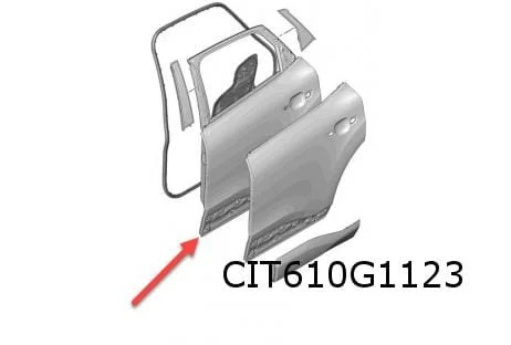 Citroën C4 (10/20-) achterportier Links (te spuiten) Origineel! 9834273080