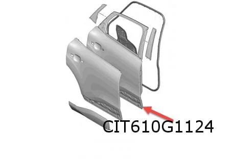 Citroën C4 (10/20-) achterportier Rechts (te spuiten) Origineel! 9834272980