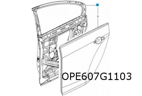 Opel Insignia B (6/17-) Achterportier Links (te spuiten) Origineel! YR00659080