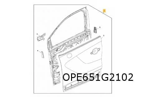 Opel Crossland X (6/17-1/21) Voorportier Rechts (te spuiten) Origineel! 39127314