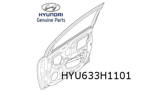 Hyundai i10 (1/14-2/20)  voorportier links (te spuiten) Origineel! 76003B9001