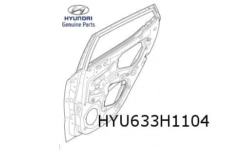 Hyundai i10 (1/14-2/20)  achterportier rechts (te spuiten) Origineel! 77004B9001