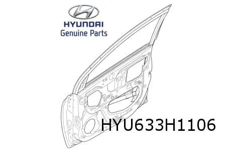 Hyundai i10 (1/14-2/20)  voorportier rechts (te spuiten) (bij standaard stootlijsten) Origineel! 76004B9011