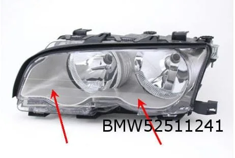 BMW 3-serie Coupe / Cabriolet (9/01-3/03) koplamp Rechts (Titaan) OES! 63126919628